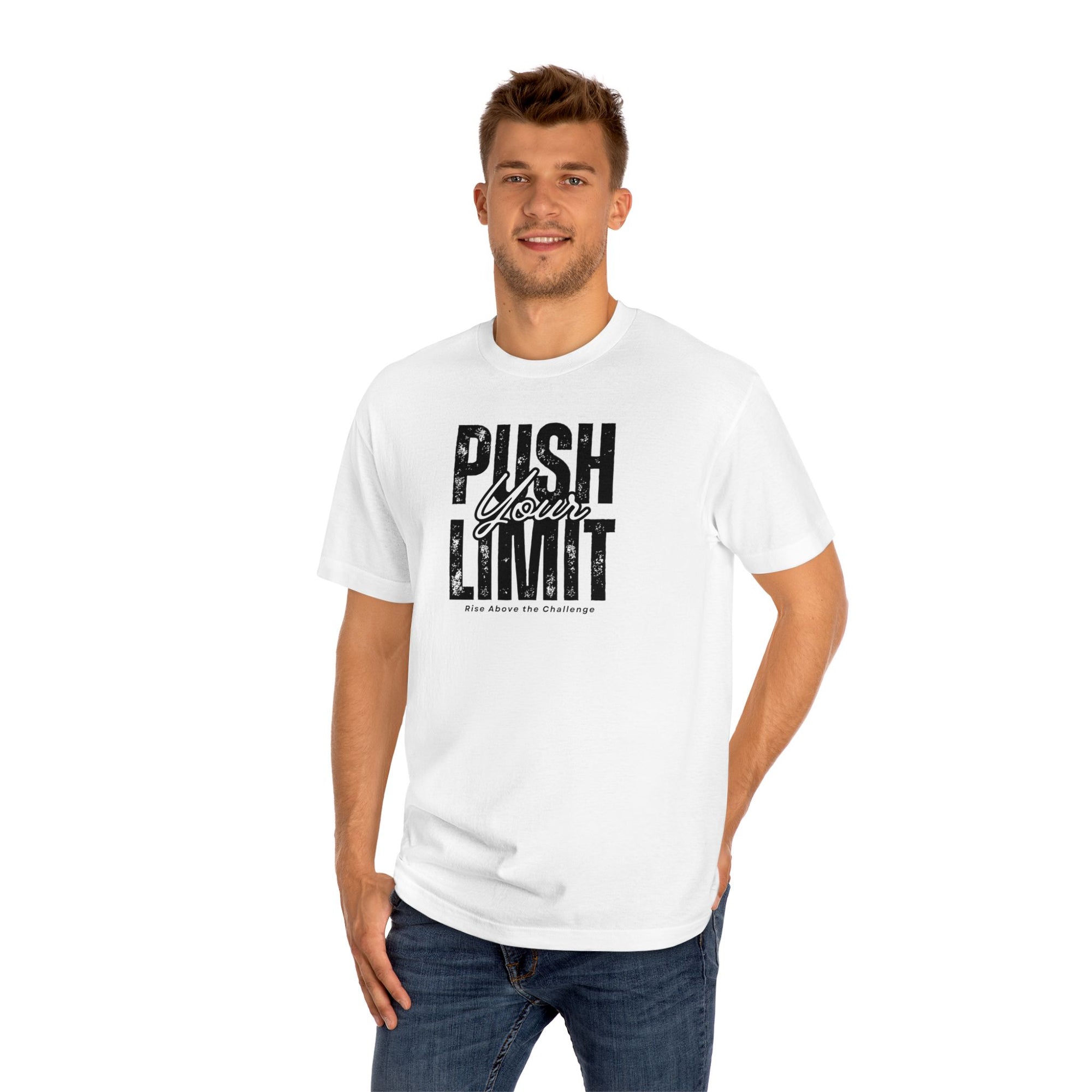 Motivational Unisex Tee - "Push Your Limit" - Fitness Apparel, Gym Shirt, Workout Gift, Inspirational Clothing, Casual Wear