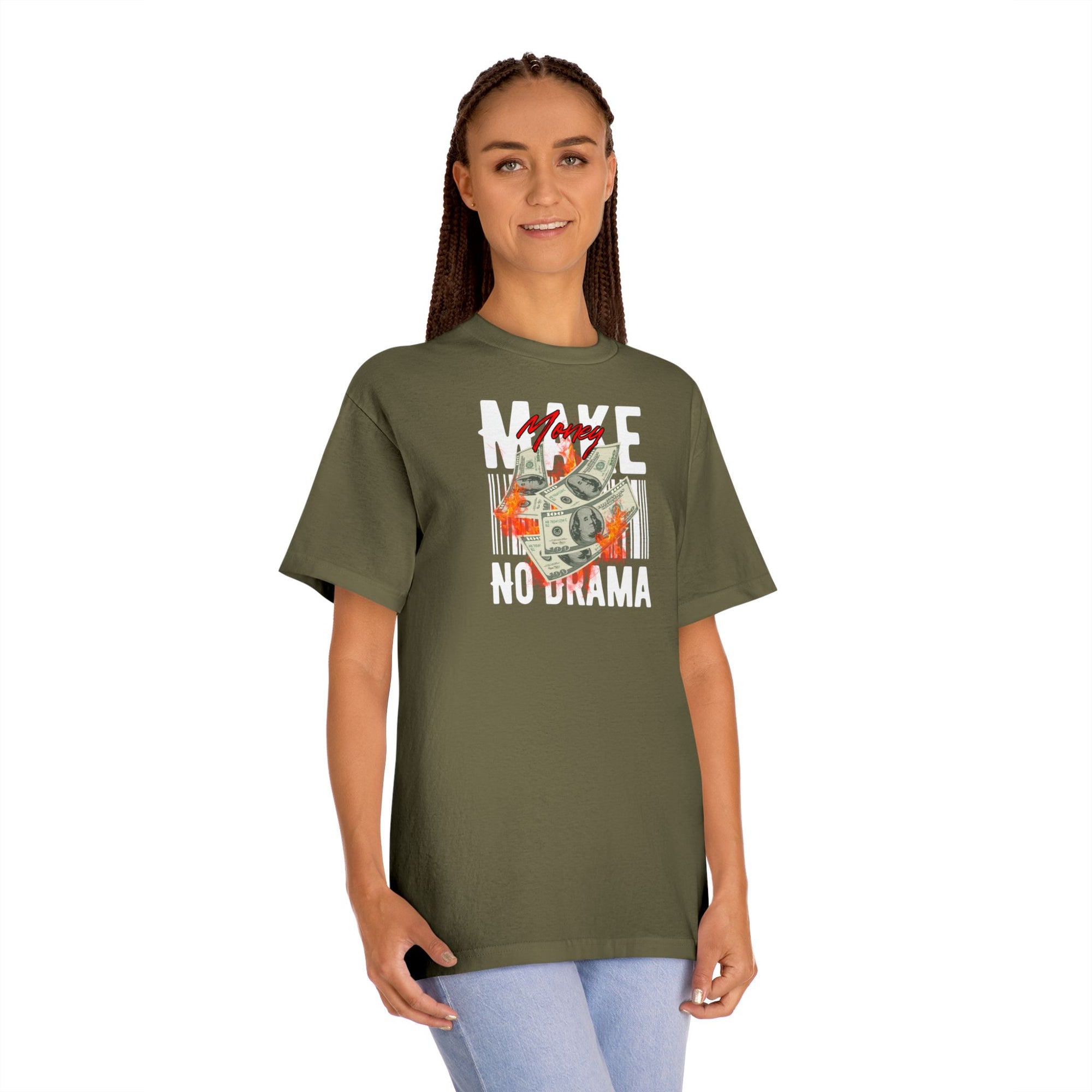 Make Money, No Drama Tee – Quiet Hustle, Loud Message