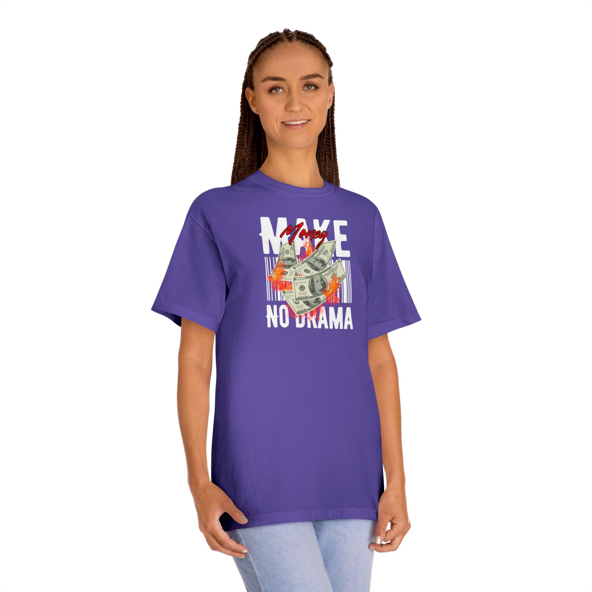 Make Money, No Drama Tee – Quiet Hustle, Loud Message
