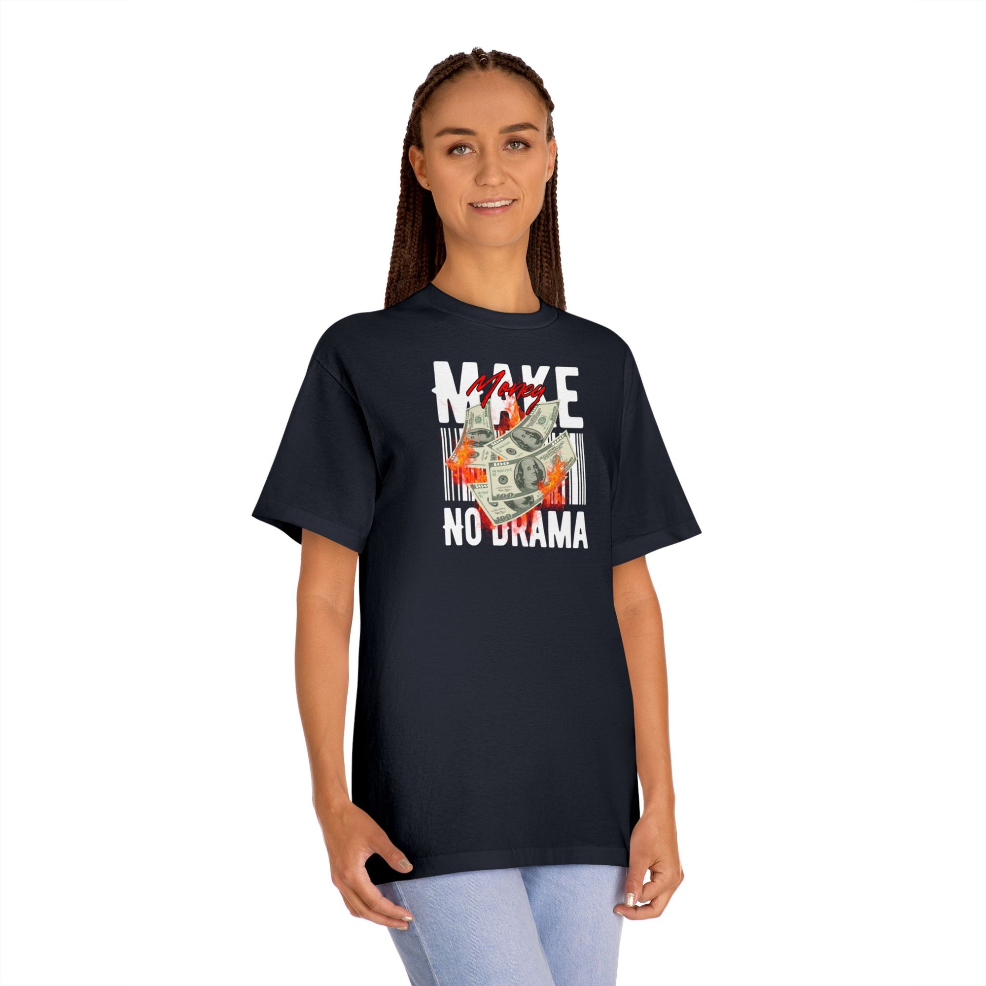 Make Money, No Drama Tee – Quiet Hustle, Loud Message