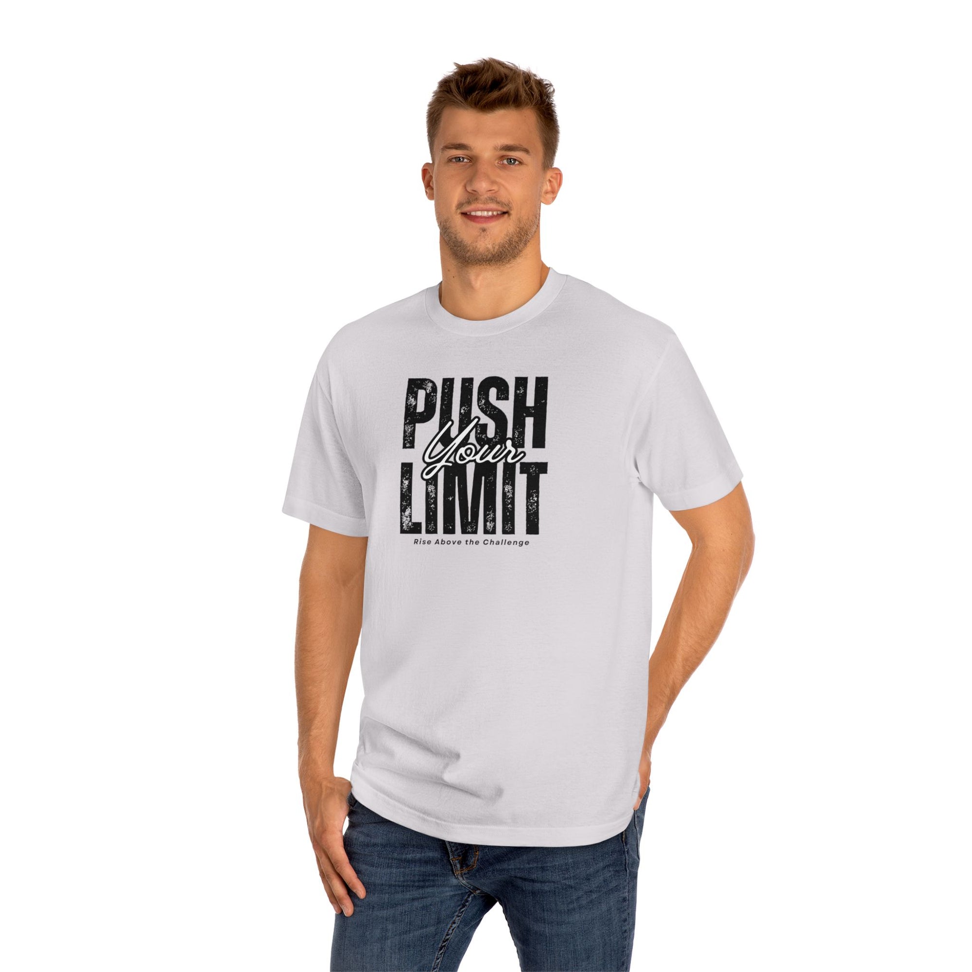 Motivational Unisex Tee - "Push Your Limit" - Fitness Apparel, Gym Shirt, Workout Gift, Inspirational Clothing, Casual Wear