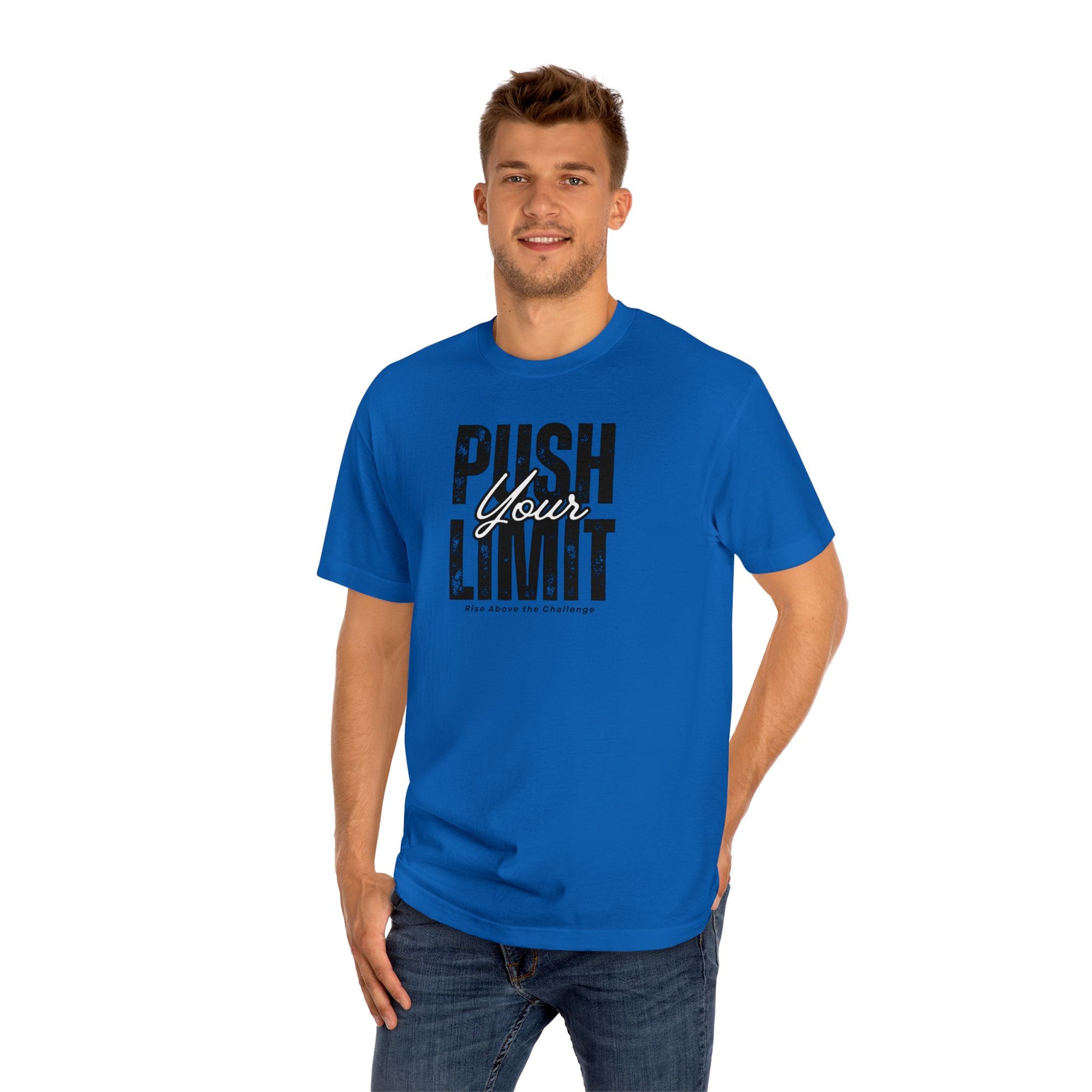 Motivational Unisex Tee - "Push Your Limit" - Fitness Apparel, Gym Shirt, Workout Gift, Inspirational Clothing, Casual Wear