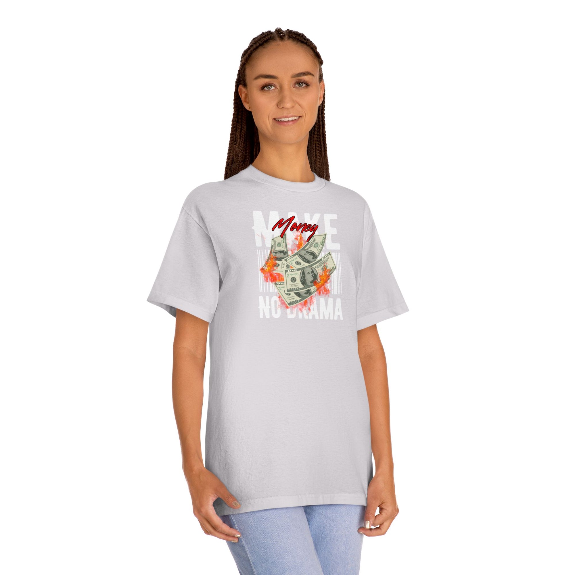 Make Money, No Drama Tee – Quiet Hustle, Loud Message