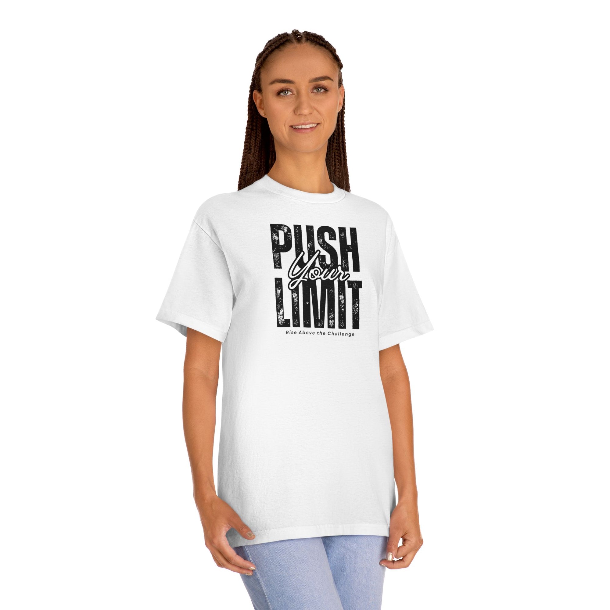 Motivational Unisex Tee - "Push Your Limit" - Fitness Apparel, Gym Shirt, Workout Gift, Inspirational Clothing, Casual Wear