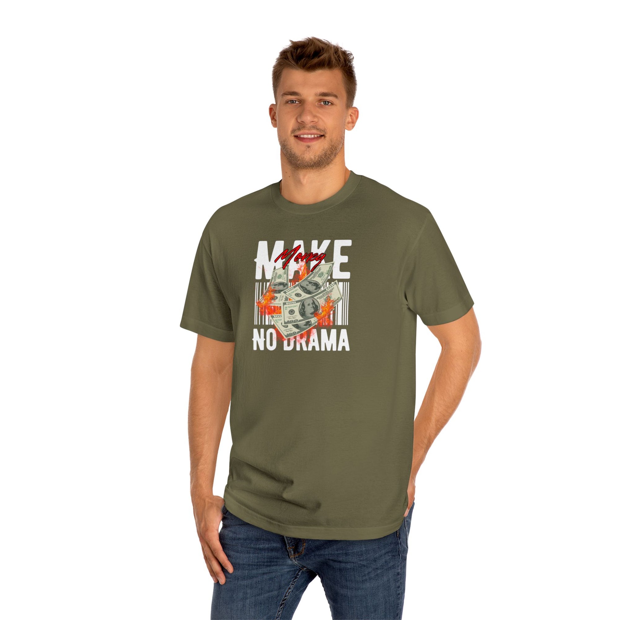Make Money, No Drama Tee – Quiet Hustle, Loud Message