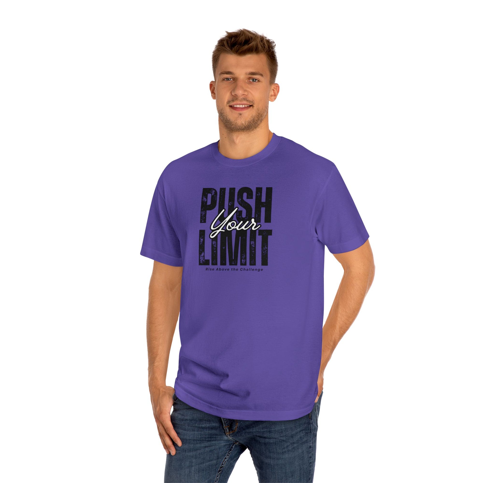 Motivational Unisex Tee - "Push Your Limit" - Fitness Apparel, Gym Shirt, Workout Gift, Inspirational Clothing, Casual Wear