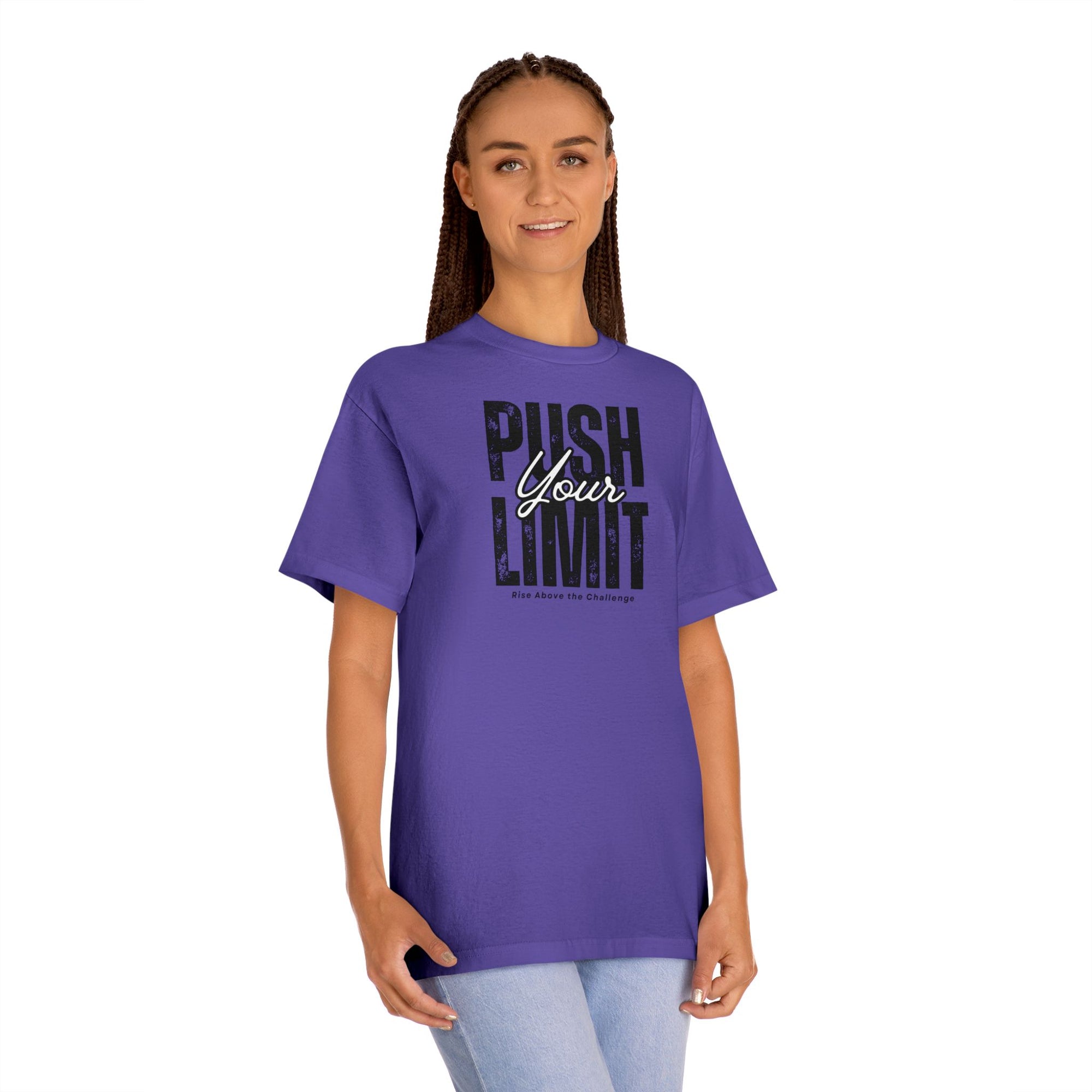 Motivational Unisex Tee - "Push Your Limit" - Fitness Apparel, Gym Shirt, Workout Gift, Inspirational Clothing, Casual Wear