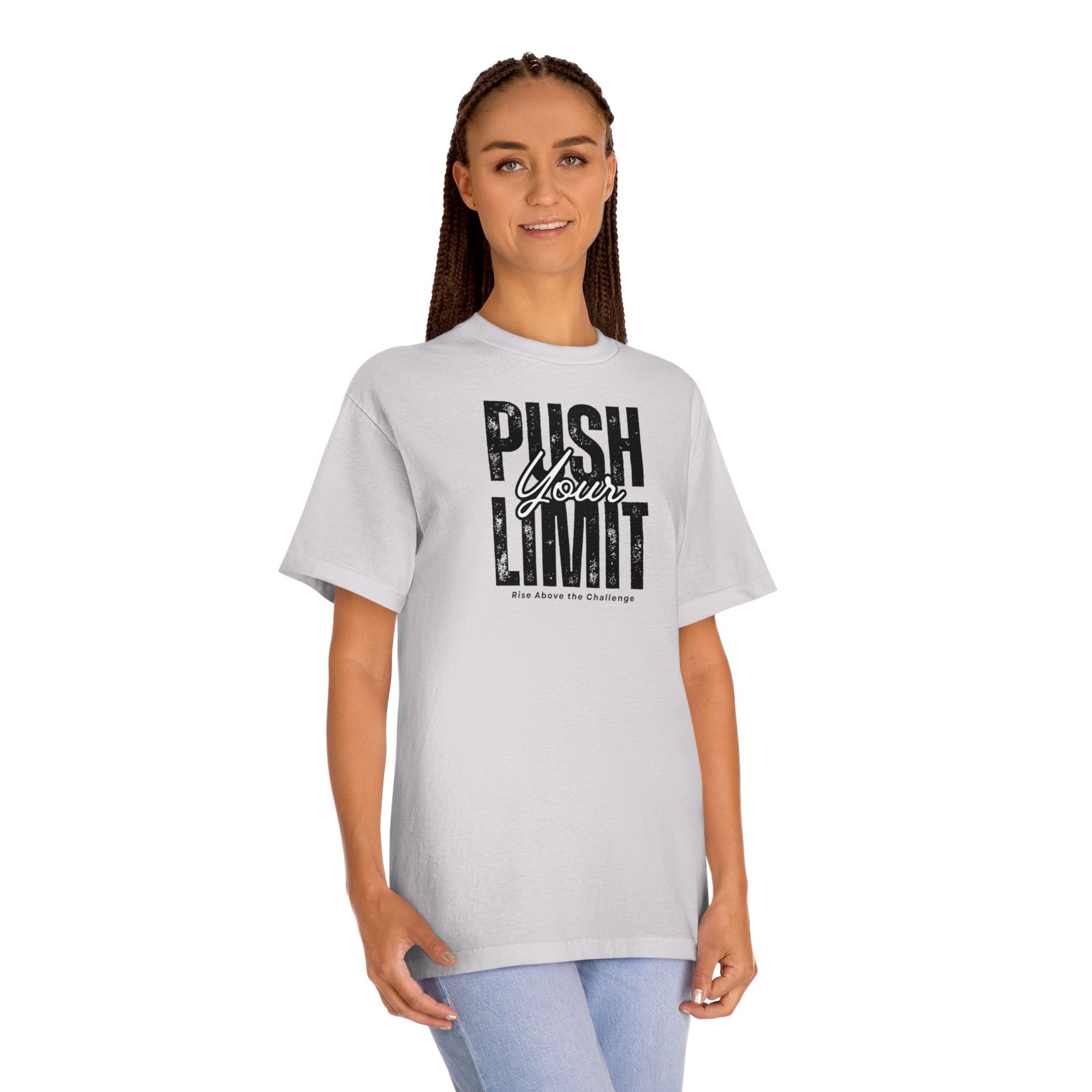 Motivational Unisex Tee - "Push Your Limit" - Fitness Apparel, Gym Shirt, Workout Gift, Inspirational Clothing, Casual Wear