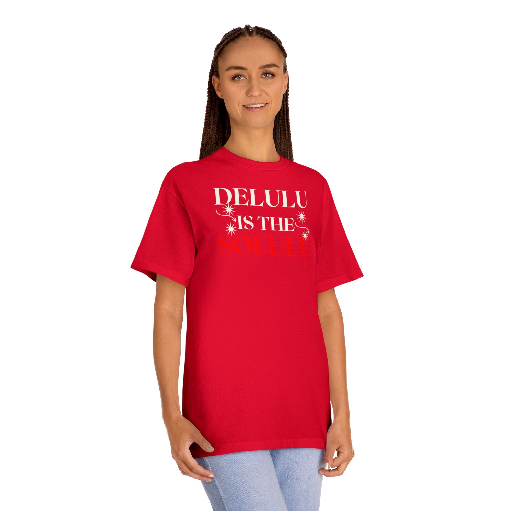 Delulu Is the Solulu Tee – Bold Belief. Effortless Style.
