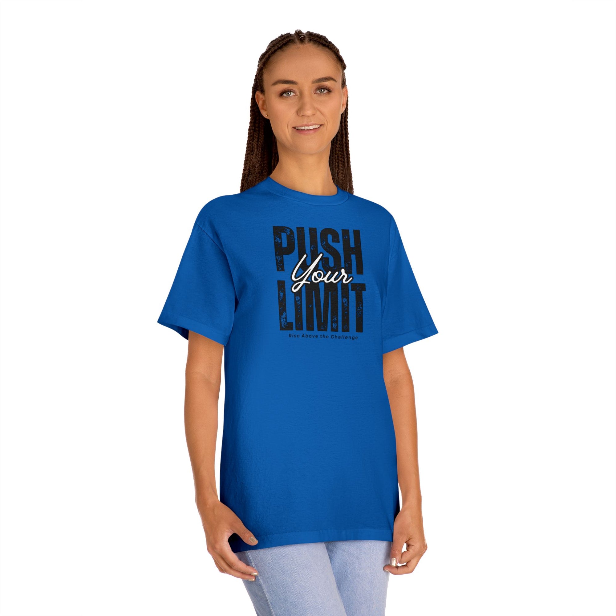 Motivational Unisex Tee - "Push Your Limit" - Fitness Apparel, Gym Shirt, Workout Gift, Inspirational Clothing, Casual Wear